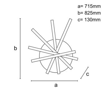 LED Stmívatelný přisazený lustr LED/75W/230V 3000-6500K + dálkové ovládání