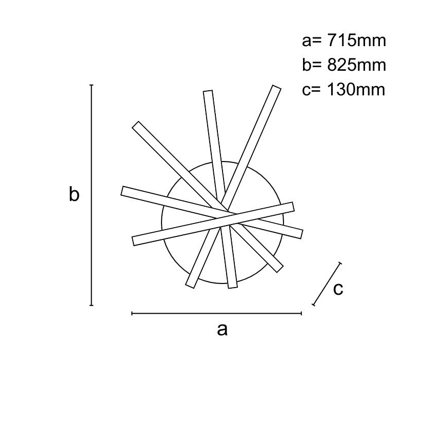 LED Stmívatelný přisazený lustr LED/75W/230V 3000-6500K + dálkové ovládání