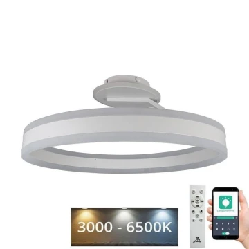 LED Stmívatelný přisazený lustr LED/86W/230V 3000-6500K bílá + dálkové ovládání