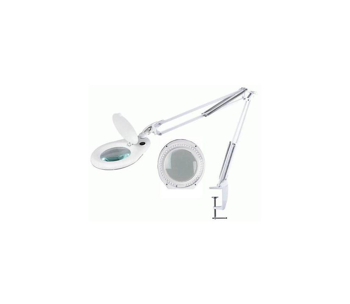 HADEX LED Stolní lampa s lupou a klipem LED/15W/230V HD0440