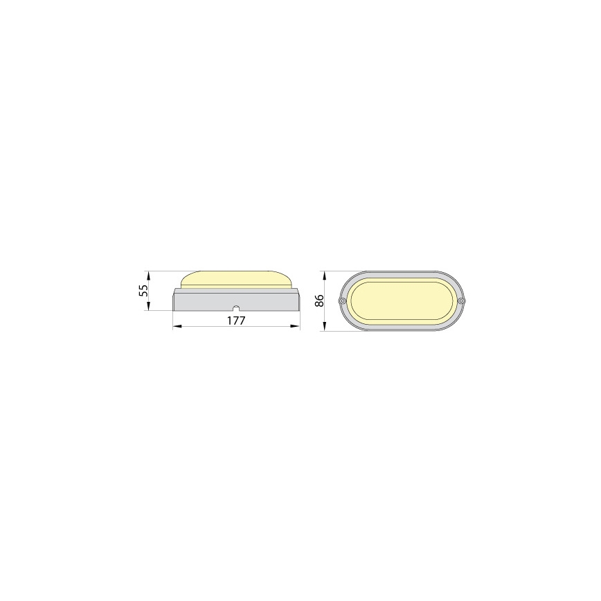 LED Stropní průmyslové svítidlo FIDO LED/12W/230V IP65
