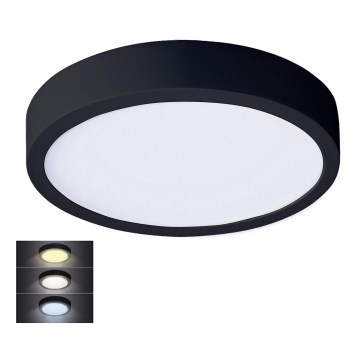 LED Stropní svítidlo LED/24W/230V 3000/4000/6000K černá kulatý