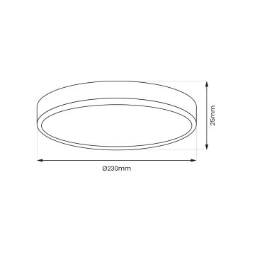 LED Stropní svítidlo MAQ LED/18W/230V 3000/4000/6500K IP40 černá