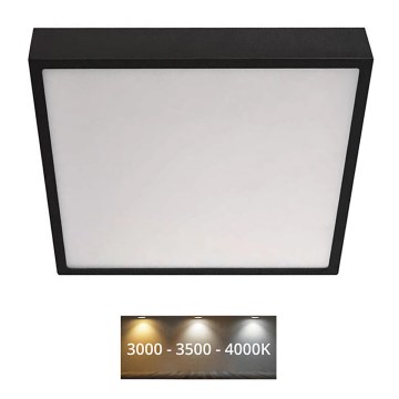 LED Stropní svítidlo NEXXO LED/28,5W/230V 3000/3500/4000K 30x30 cm černá