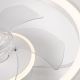 LED Stmívatelné stropní svítidlo s ventilátorem FARGO LED/37W/230V bílá + dálkové ovládání