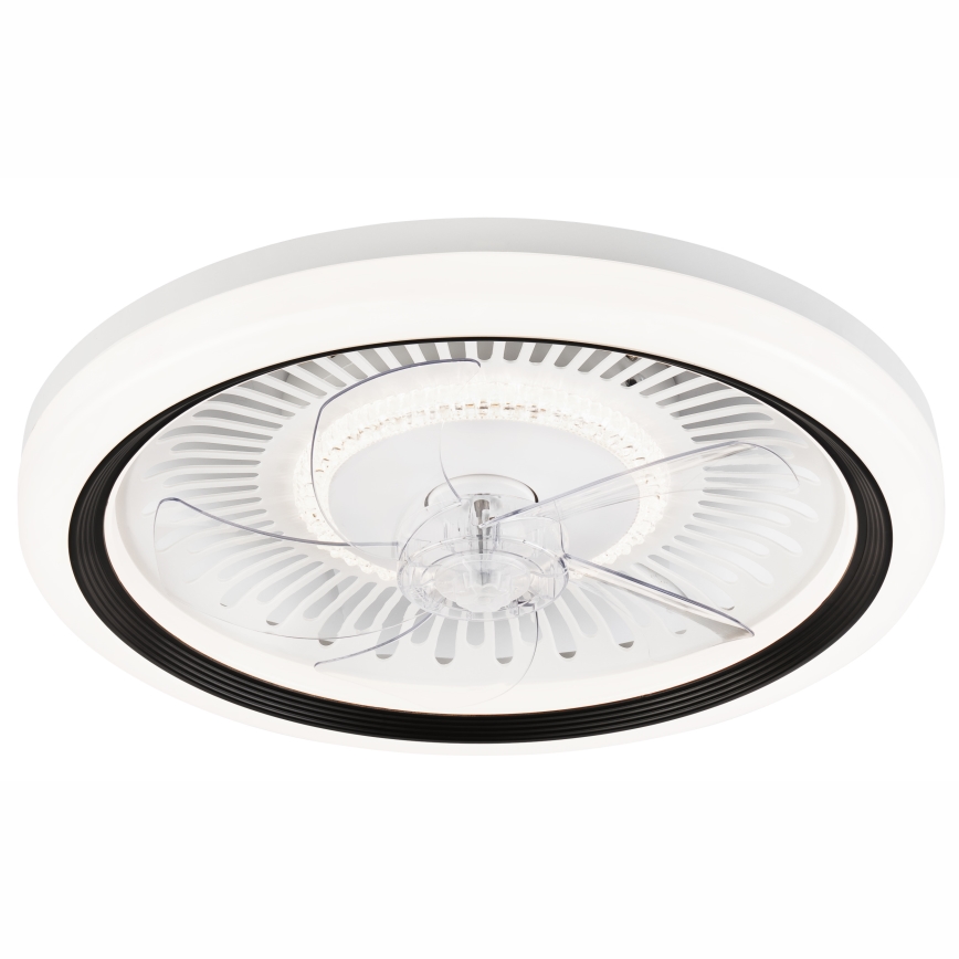 LED Stmívatelné stropní svítidlo s ventilátorem GEMMA LED/37W/230V bílá + dálkové ovládání