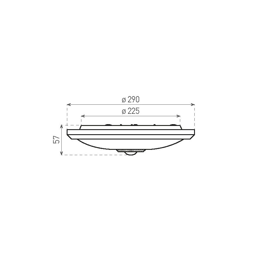 LED Stropní svítidlo se senzorem a nouzovým modulem MANA LED/16W/230V 4000K