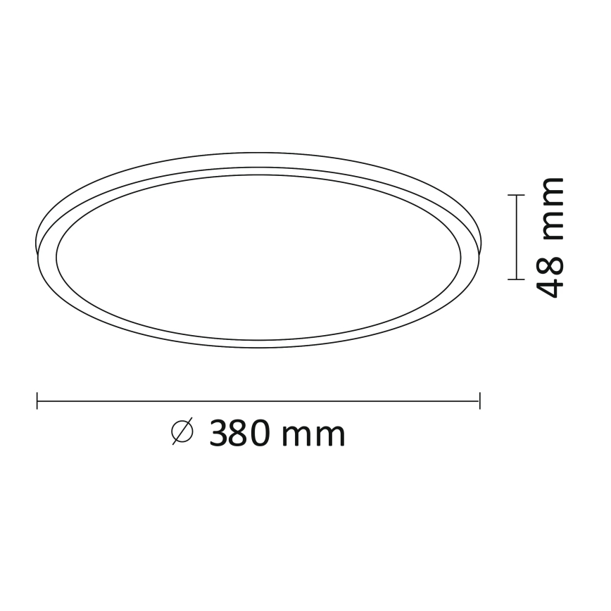 LED Stropní svítidlo WOODY LED/24W/230V pr. 38 cm