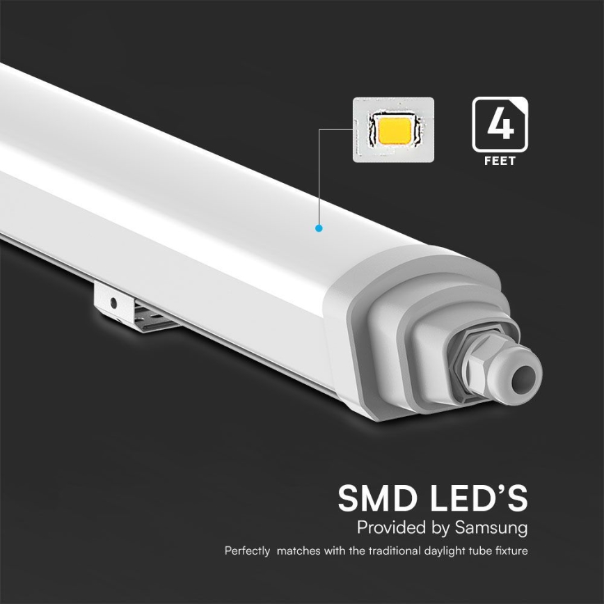 LED Technické zářivkové svítidlo SAMSUNG CHIP LED/36W/230V 6500K IP65 120 cm