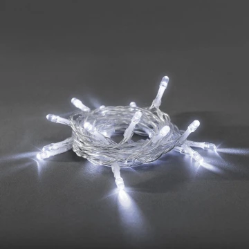 LED Vánoční řetěz 20xLED/2xAA 3,35m studená bílá