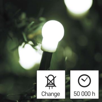 LED Vánoční venkovní řetěz 200xLED/8 módů 25m IP44 studená bílá