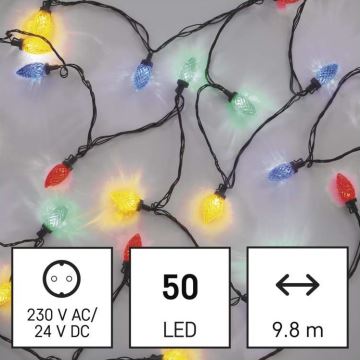 LED Vánoční venkovní řetěz 50xLED/8 módů 14,8m IP44 multicolor