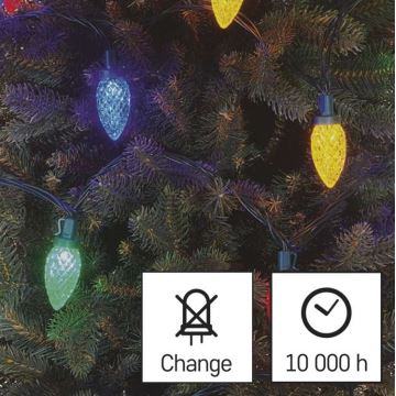 LED Vánoční venkovní řetěz 50xLED/8 módů 14,8m IP44 multicolor