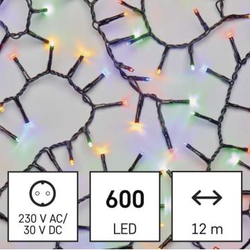 LED Vánoční venkovní řetěz 600xLED/17m IP44 multicolor