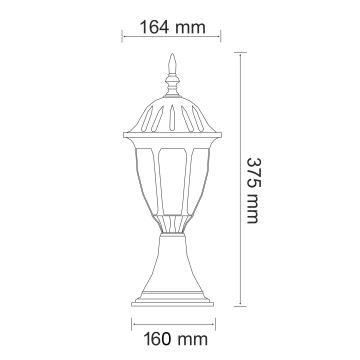 LED Venkovní lampa FLORENCJA 1xE27/10W/230V IP43