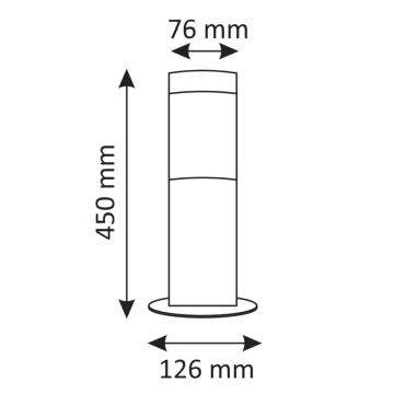 LED Venkovní lampa LIVIA 1xE27/7W/230V 4000K IP44