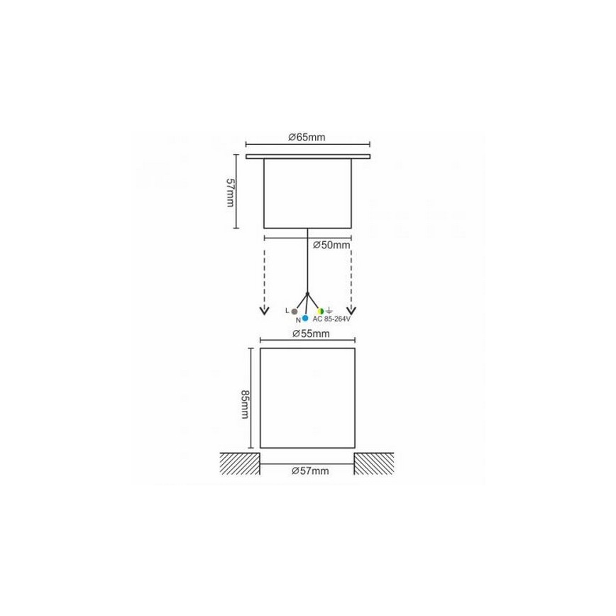 LED Venkovní nájezdové svítidlo LED/4W/85-264V IP67 2800K