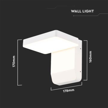 LED Venkovní nástěnné flexibilní svítidlo LED/17W/230V IP65 3000K bílá