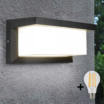 LED Venkovní nástěnné svítidlo NEELY 1xE27/9W/230V 3000K IP54 antracit