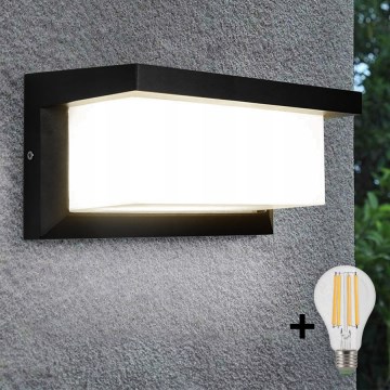 LED Venkovní nástěnné svítidlo NEELY 1xE27/9W/230V 4000K IP54 černá