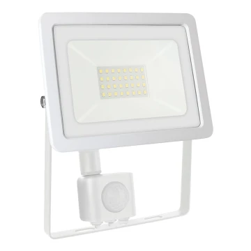 LED Venkovní reflektor se senzorem NOCTIS LUX 2 LED/30W/230V 4000K IP44 bílá