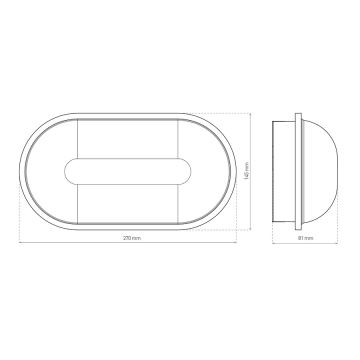 LED Venkovní stropní svítidlo LED/20W/230V IP65