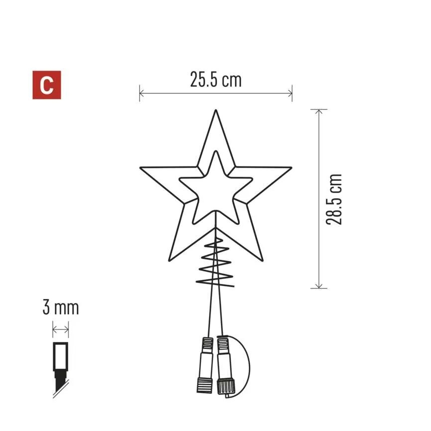 LED Venkovní vánoční dekorace 30xLED/4W/30V IP44 teplá bílá