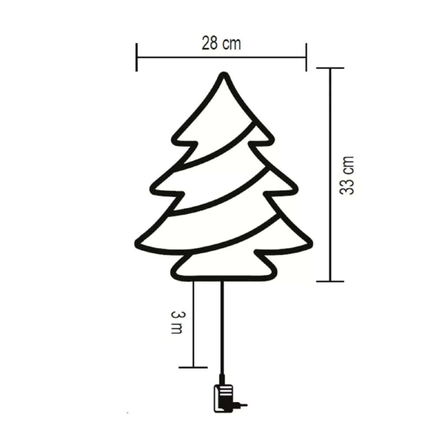 LED Venkovní vánoční dekorace do okna 35xLED/230V IP44 teplá bílá/stromek