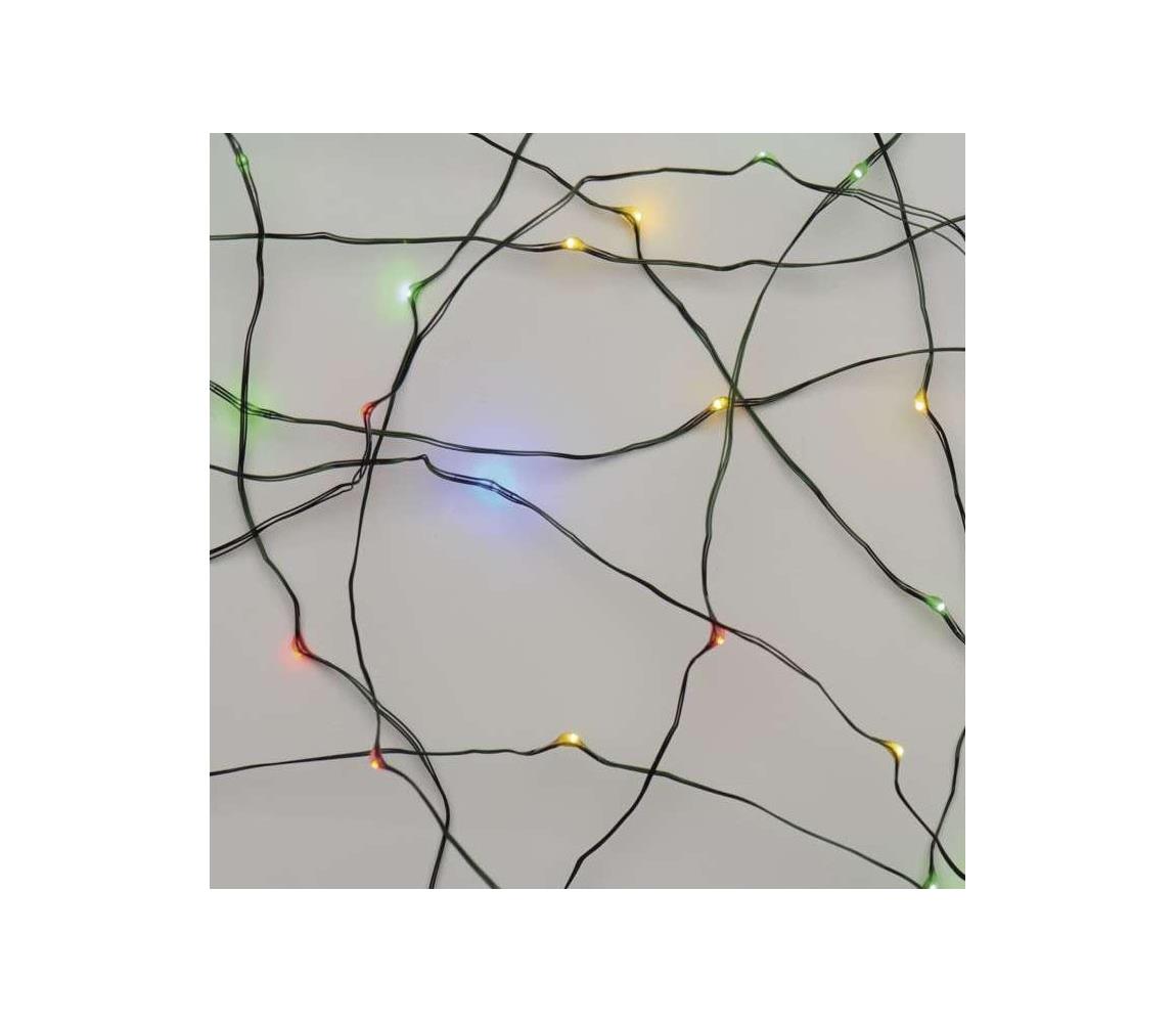 EMOS ZY1920T 150 LED řetěz zelený nano, 15m, IP44, multicolor, časovač