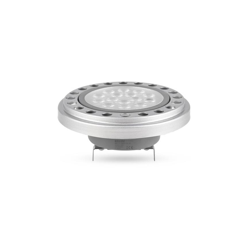 LED Žárovka AR111 G53/12W/12V 3000K stříbrná 30°