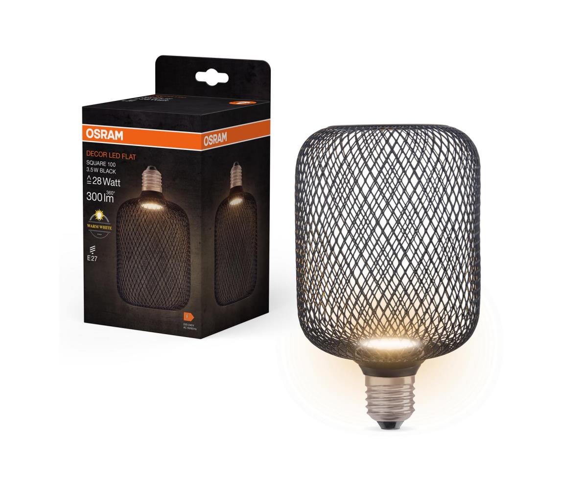 Osram LED Žárovka DECOR FLAT E27/3,5W/230V 2700K černá - Osram 