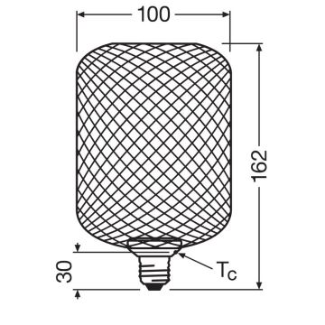 LED Žárovka DECOR FLAT E27/3,5W/230V 2700K černá - Osram