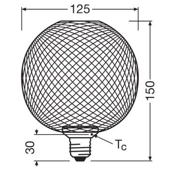 LED Žárovka DECOR FLAT G125 E27/3,5W/230V 2700K zlatá - Osram