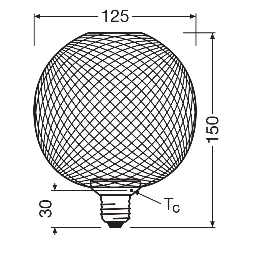 LED Žárovka DECOR FLAT G125 E27/3,5W/230V 2700K zlatá - Osram