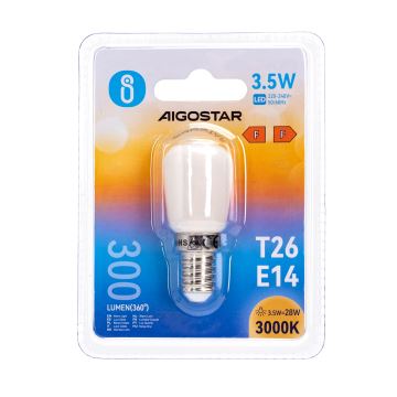 LED Žárovka do lednice T26 E14/3,5W/230V 3000K - Aigostar
