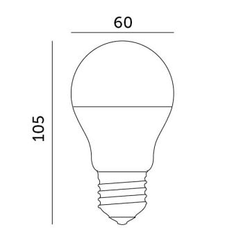 LED Žárovka E27/8,5W/230V 4000K