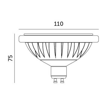 LED Žárovka ES111 GU10/15W/230V 4000K