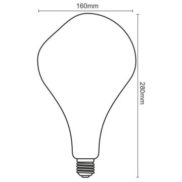 LED Žárovka FILAMENT BUMPED VINTAGE ET160 E27/4W/230V 2000K