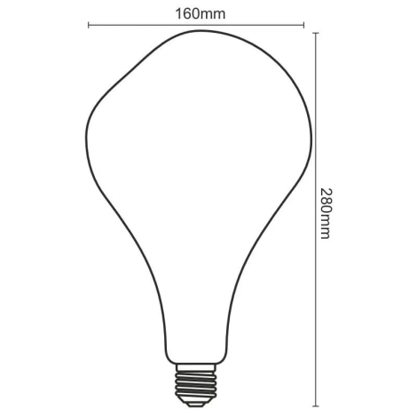 LED Žárovka FILAMENT BUMPED VINTAGE ET160 E27/4W/230V 2000K