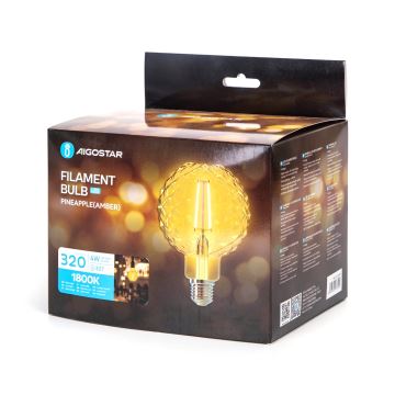 LED Žárovka FILAMENT E27/4W/230V 1800K ananas - Aigostar