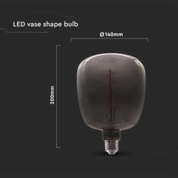 LED Žárovka FILAMENT E27/4W/230V černá