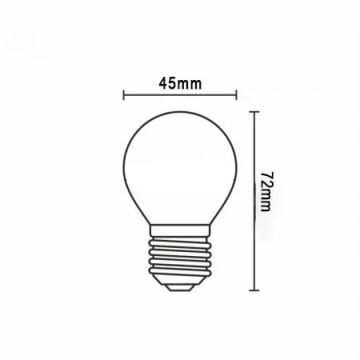 LED Žárovka FILAMENT G45 E27/4W/230V 3000K