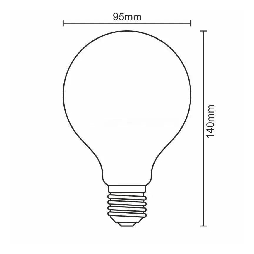 LED Žárovka FILAMENT G95 E27/11W/230V 3000K