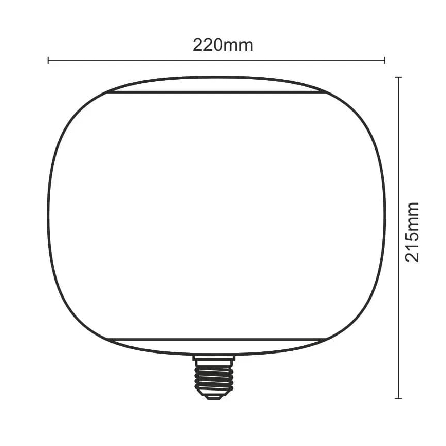 LED Žárovka FILAMENT SMOKE T220 E27/4W/230V 1800K