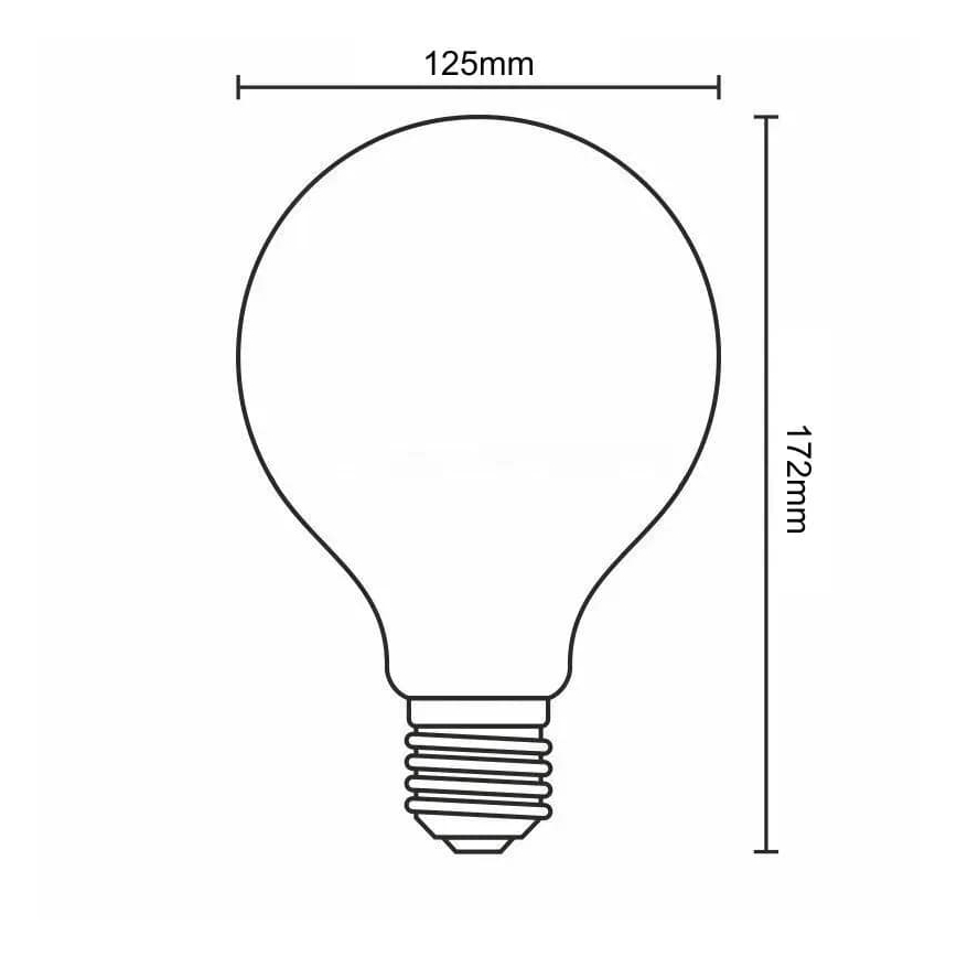 LED Žárovka FILAMENT SPIRAL G125 E27/4W/230V 2000K růžová