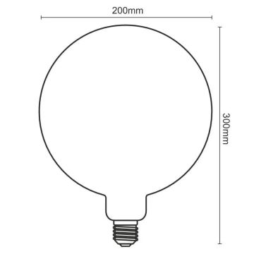 LED Žárovka FILAMENT SPIRAL VINTAGE G200 E27/4W/230V 2000K