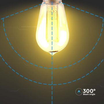 LED Žárovka FILAMENT ST64 E27/4W/230V 1800K Art Edition