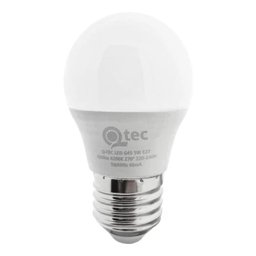 LED Žárovka G45 E27/5W/230V 4200K