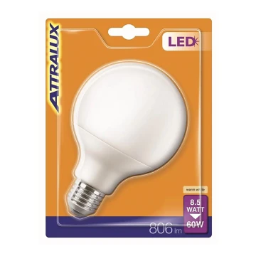 LED Žárovka G95 E27/8,5W/230V 2700K - Attralux