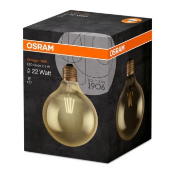 LED Žárovka GLOBE E27/2,5W/230V 2400K - Osram